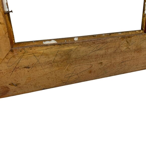 VTG Art Nouveau Ornate Gold Gilt Wood Hanging Picture Frame 22x17 Made In Mexico - Picture 5 of 9